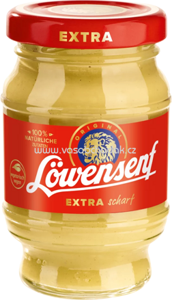 Löwensenf Extra Scharf Glas, 100 ml