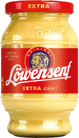 Löwensenf Extra Scharf Glas, 250 ml