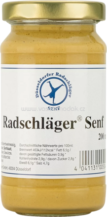 Löwensenf Düsseldorfer Radschläger Senf, 200 ml