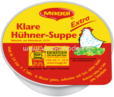 Maggi Klare Hühner-Suppe Extra, ergibt 0,75 l, 26g