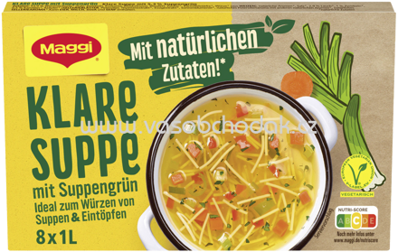 Maggi Klare Suppe mit Suppengrün, Faltschachtel mit 8 Würfeln