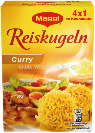 Maggi Reiskugeln Curry, im Kochbeutel, 4x1