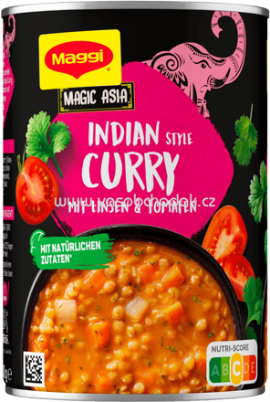 Maggi Magic Asia Indian Style Curry mit Linsen & Tomaten, 400g
