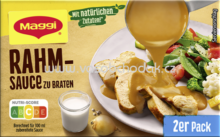 Maggi Rahm-Sauce zu Braten, 2er Pack, ergibt 2 x 250 ml