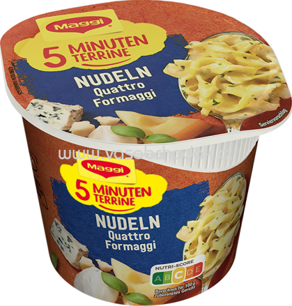 Maggi 5 Minuten Terrine Nudeln Quattro Formaggi, Becher, 1 St