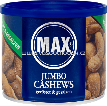 MAX Jumbo Cashews geröstet & gesalzen, 225g