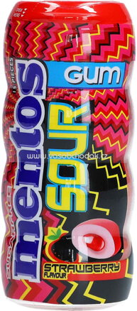 Mentos Gum Sour Strawberry, zuckerfrei, 15 St, 30g