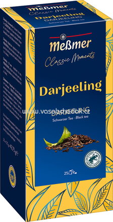 Meßmer Gastro Classic Moments Schwarzer Tee Darjeeling, 25 Beutel