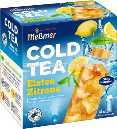 Meßmer Cold Tea Eistee Zitrone, 14 Beutel