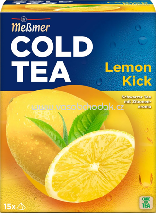 Meßmer Cold Tea Schwarzer Tee Lemon Kick, 15 Beutel