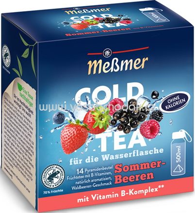 Meßmer Cold Tea Früchtetee Sommer Beeren, 14 Beutel