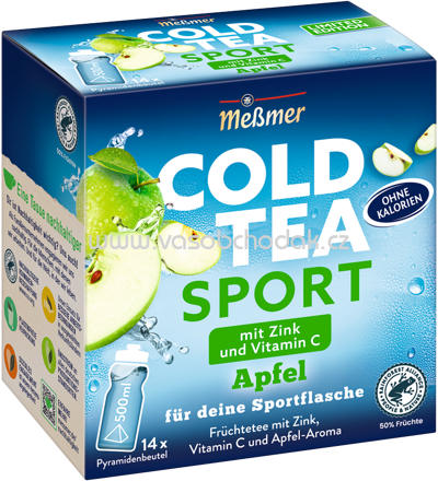 Meßmer Cold Tea Sport Apfel, 14 Beutel