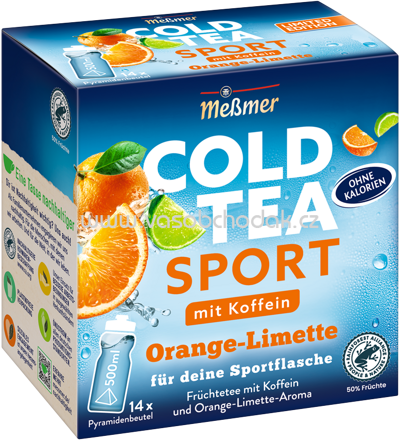 Meßmer Cold Tea Sport Orange-Limette, 14 Beutel
