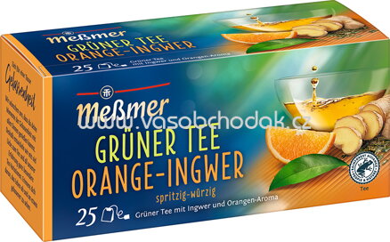 Meßmer Grüner Tee Orange Ingwer, 25 Beutel