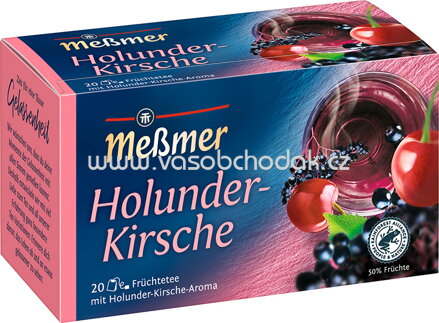 Meßmer Früchtetee Holunder Kirsche, 20 Beutel