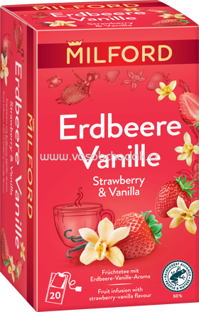 Milford Erdbeere Vanille, 20 Beutel
