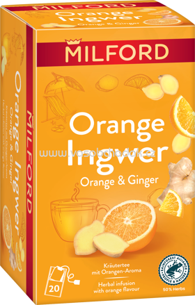 Milford Orange Ingwer, 20 Beutel