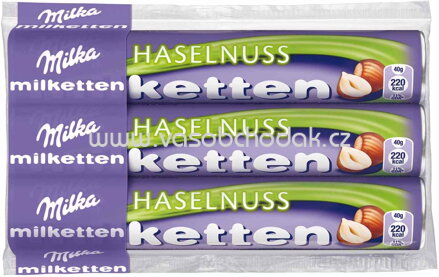 Milka Milketten Haselnuss, 3x40g, 120g