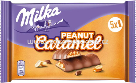 Milka Peanut & Caramel Riegel, 5x37g, 185g