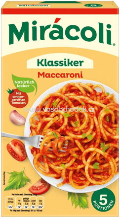 Mirácoli Klassiker Maccaroni mit Tomatensauce, 5 Portionen
