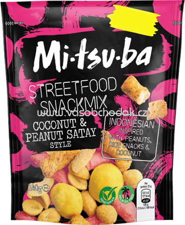 Mitsuba Streetfood Snackmix Coconut & Peanut Satay Style, 140g