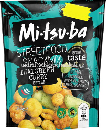 Mitsuba Streetfood Snackmix Thai Green Curry Style, 140g