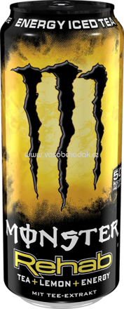 Monster Rehab Tea Lemon Energy, 500 ml