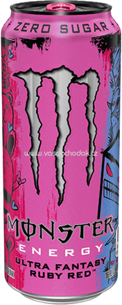 Monster Energy Ultra Fantasy Ruby Red, Zero Zucker, 500 ml