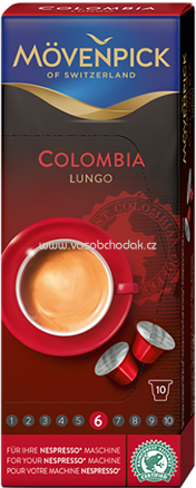 Mövenpick Colombia Lungo Kaffeekapseln, 10 St