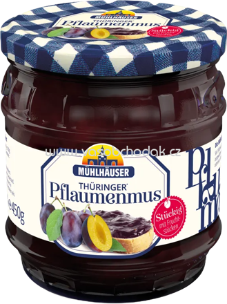 Mühlhäuser Thüringer Pflaumenmus Stückig, 450g