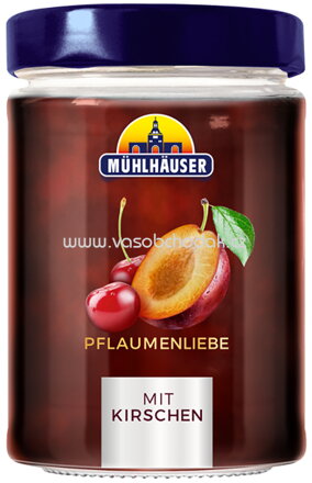 Mühlhäuser Pflaumenliebe mit Kirschen, 340g