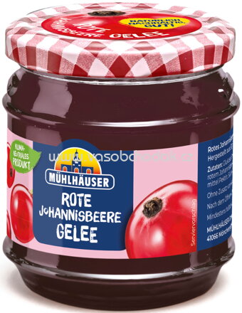 Mühlhäuser Gelee Rote Johannisbeere, 225g