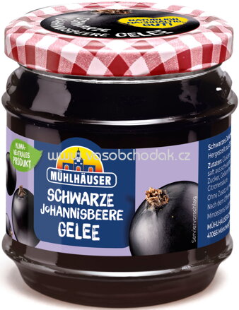 Mühlhäuser Gelee Schwarze Johannisbeere, 225g