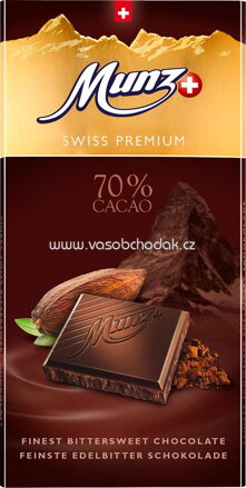 Munz Swiss Premium Schokolade Edelbitter 70% Cacao, 100g
