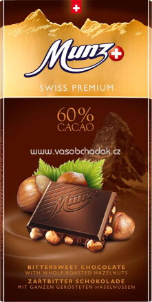 Munz Swiss Premium Schokolade Zartbitter 70% Cacao, 100g