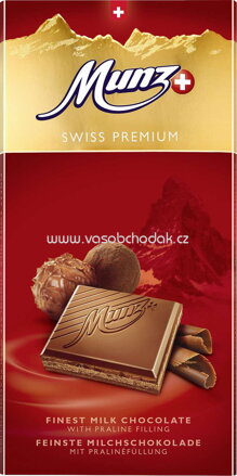 Munz Swiss Premium Schokolade mit Pralinefüllung, 100g