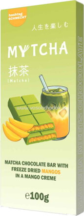 Mytcha Matcha Chocolate Bar Freeze Dried Mango, 100g