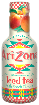 AriZona Ice Tea Peach, 500 ml a 1,5 l