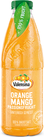 Valensina 100% Erntefrisch Gepresst Orange Mango Passionsfrucht, 1l