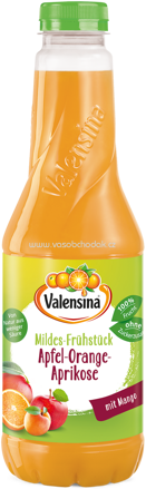 Valensina Mildes Frühstück Apfel Orange Aprikose mit Mango, 1l