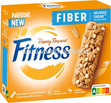 Nestlé Fitness Honey Flavour Fiber Riegel, 4x20g, 80g