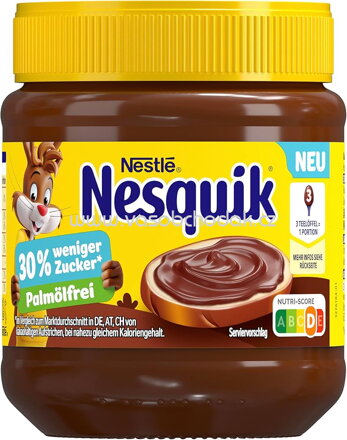 Nestlé Nesquik Brotaufstrich, 30% weniger Zucker, Palmölfrei, 280g