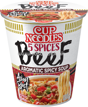 Nissin Cup Noodles 5 Spices Beef, 1 St