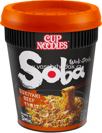 Nissin Soba Cup Sukiyaki Beef, 1 St