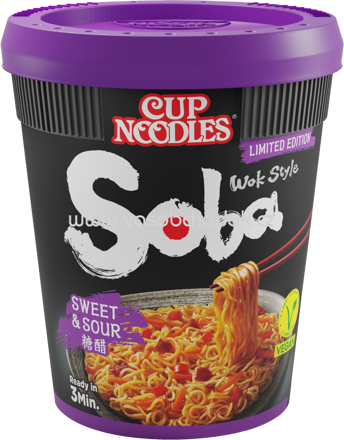Nissin Soba Cup Sweet & Sour, LE, 1 St