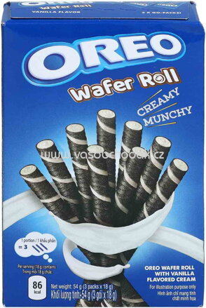 Oreo Wafer Roll Vanilla, 54g