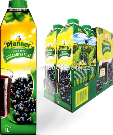 Pfanner Schwarze Johannisbeere, 8x1l
