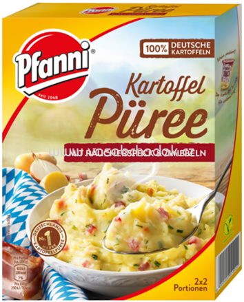 Pfanni Kartoffel Püree mit Räucherspeck & Zwiebeln, 2x350 ml