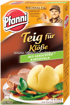 Pfanni Teig für Klöße aus gekochten Kartoffeln, 10 St