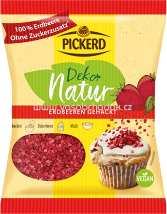 Pickerd Dekor Natur Erdbeeren gehackt, 15g